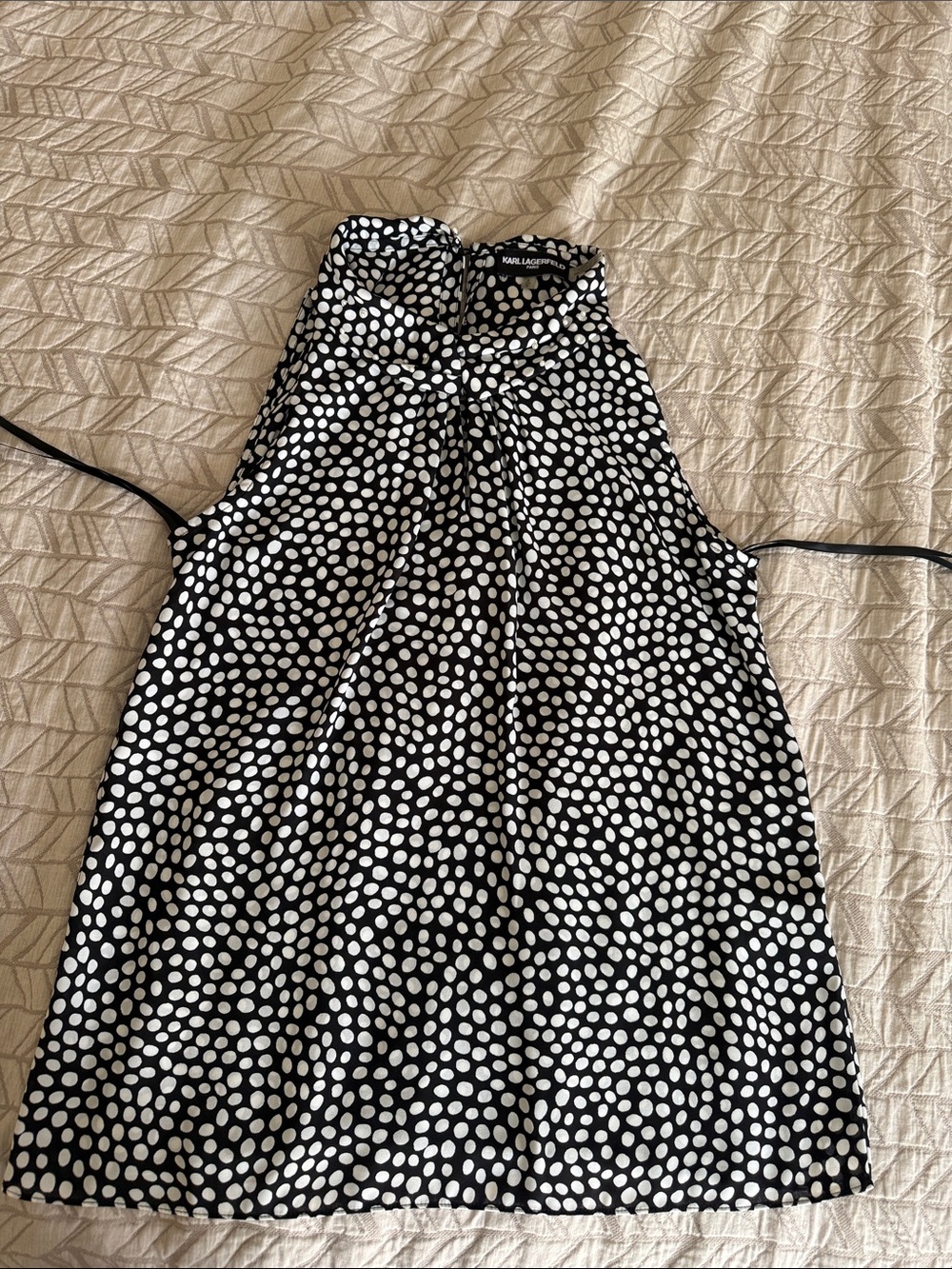 Karl Lagerfeld Black & White Polka Top
